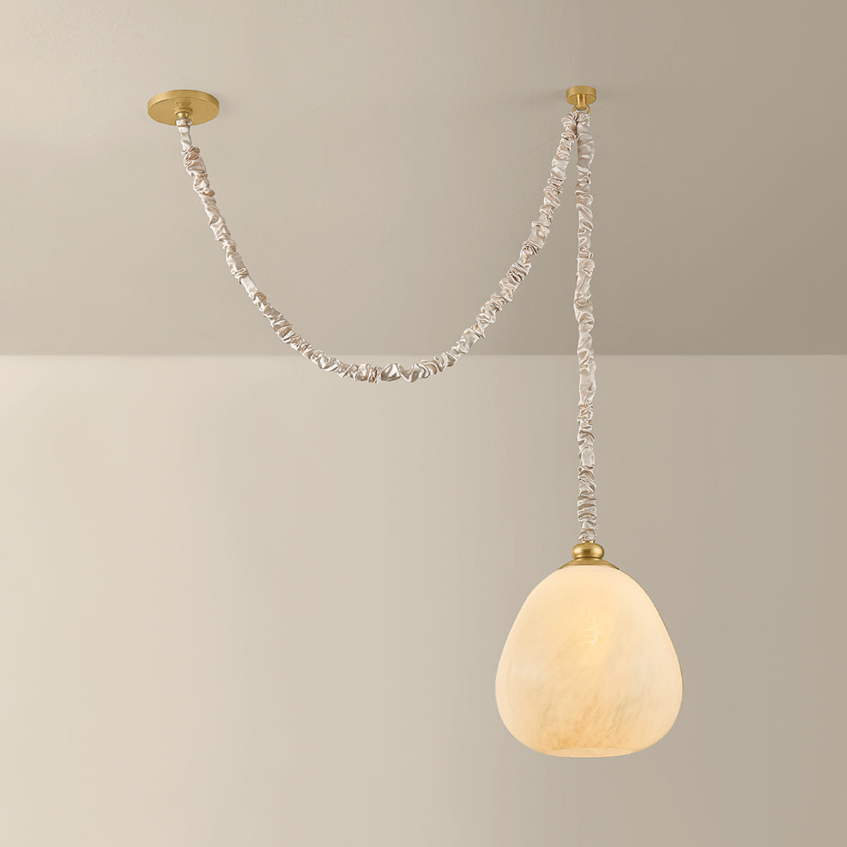 Mitzi by Hudson Valley Lighting Remi Pendant in Aged Brass, detail view 4