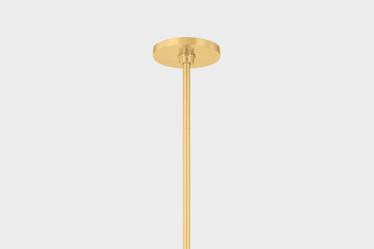 Mitzi by Hudson Valley Lighting Reva Chandelier in Aged Brass, detail view 1