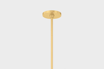 Mitzi by Hudson Valley Lighting Reva Chandelier in Aged Brass, detail view 1