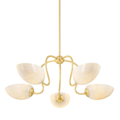 Mitzi by Hudson Valley Lighting Reva Chandelier in Aged Brass