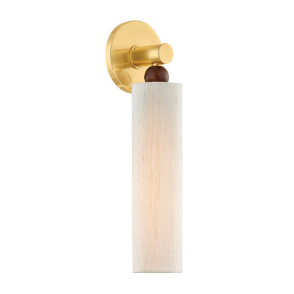 Mitzi by Hudson Valley Lighting Reyn 1-Light Wall Sconce in Aged Brass