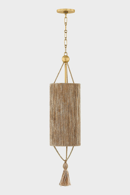 Mitzi by Hudson Valley Lighting Reyn Small Pendant in Aged Brass, detail view 1