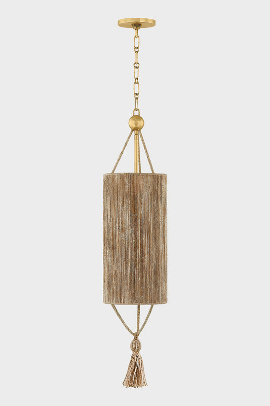 Mitzi by Hudson Valley Lighting Reyn Small Pendant in Aged Brass, detail view 1