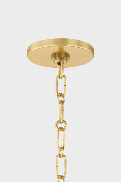Mitzi by Hudson Valley Lighting Reyn Small Pendant in Aged Brass, detail view 7