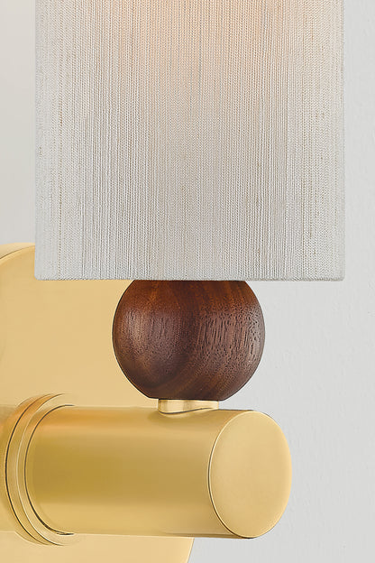 Mitzi by Hudson Valley Lighting Reyn 1-Light Wall Sconce in Aged Brass, detail view 11