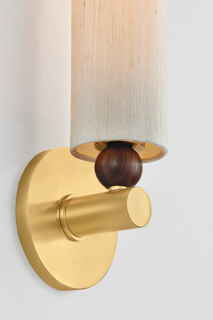 Mitzi by Hudson Valley Lighting Reyn 1-Light Wall Sconce in Aged Brass, detail view 13