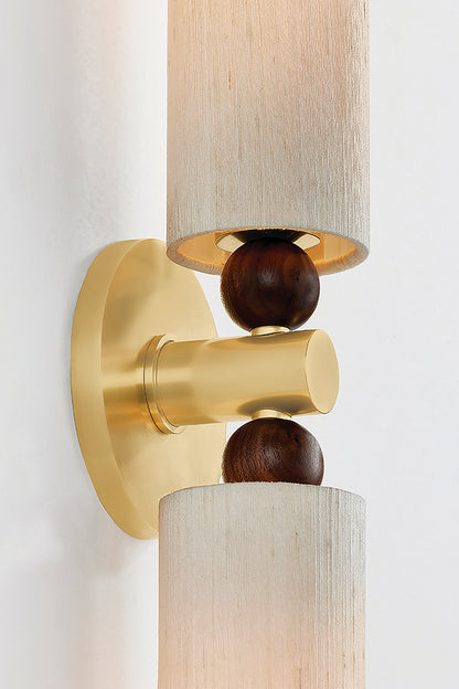 Mitzi by Hudson Valley Lighting Reyn 2-Light Wall Sconce in Aged Brass, detail view 14