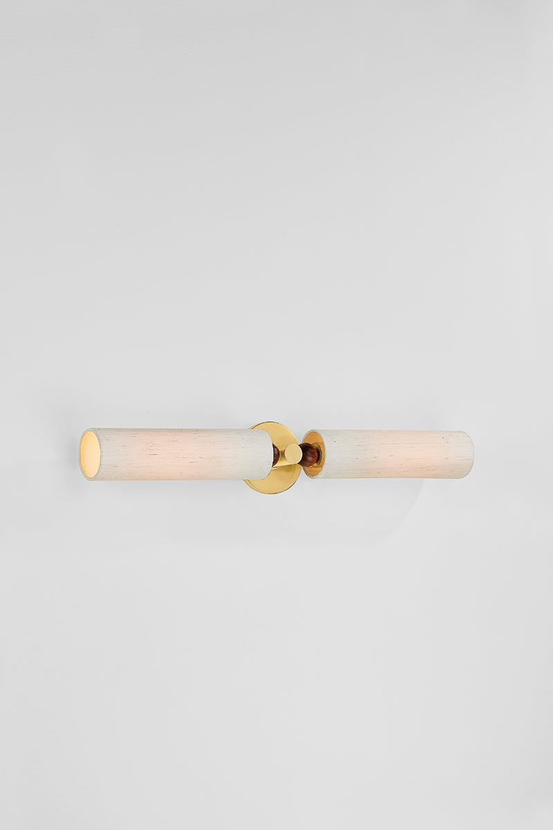 Mitzi by Hudson Valley Lighting Reyn 2-Light Wall Sconce in Aged Brass, detail view 5