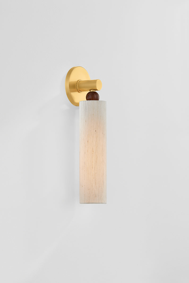Mitzi by Hudson Valley Lighting Reyn 1-Light Wall Sconce in Aged Brass, detail view 6