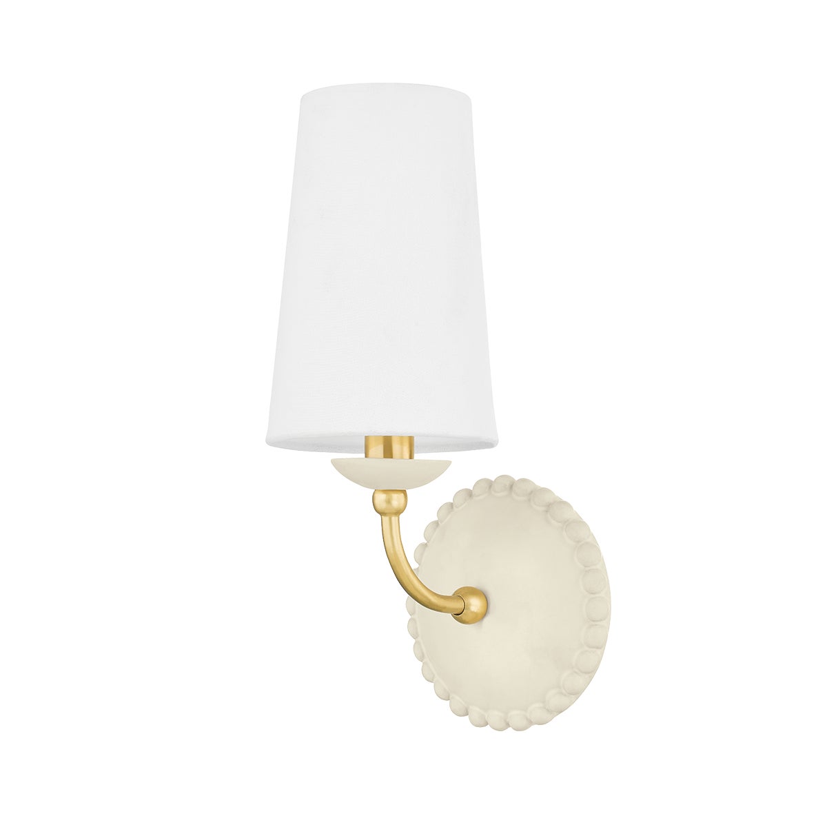 Mitzi by Hudson Valley Lighting Rhea Wall Sconce in Aged Brass / Ceramic Antique Ivory