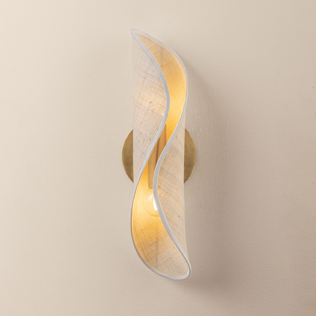 Mitzi by Hudson Valley Lighting Rhoda Wall Sconce in Aged Brass, detail view 3