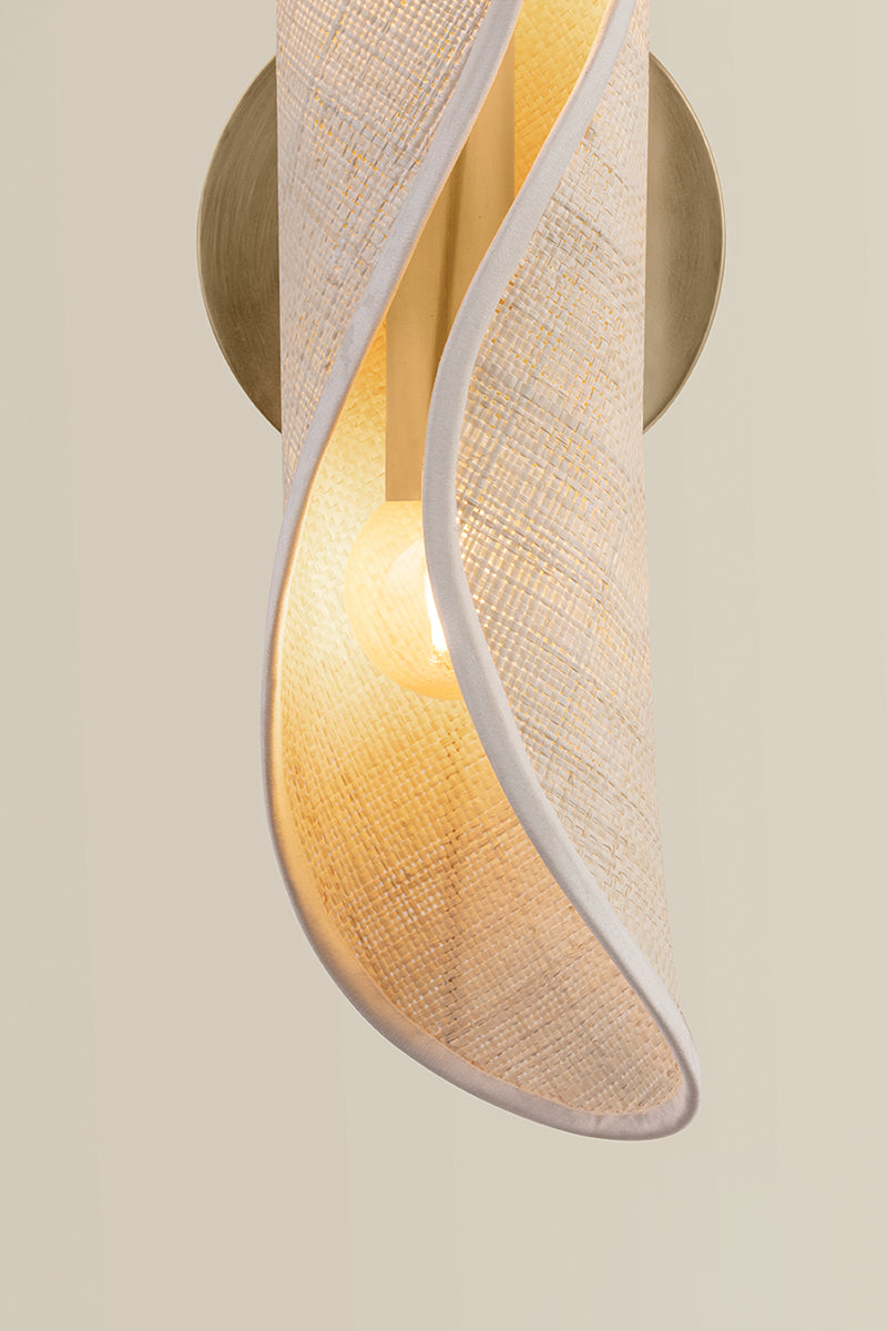 Mitzi by Hudson Valley Lighting Rhoda Wall Sconce in Aged Brass, detail view 4