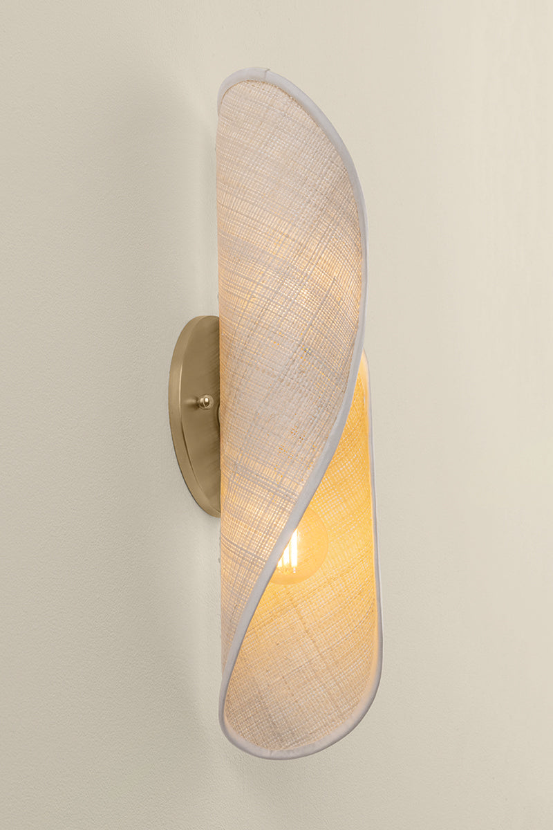 Mitzi by Hudson Valley Lighting Rhoda Wall Sconce in Aged Brass, detail view 5