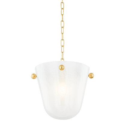 Mitzi by Hudson Valley Lighting Rima Pendant in Aged Brass