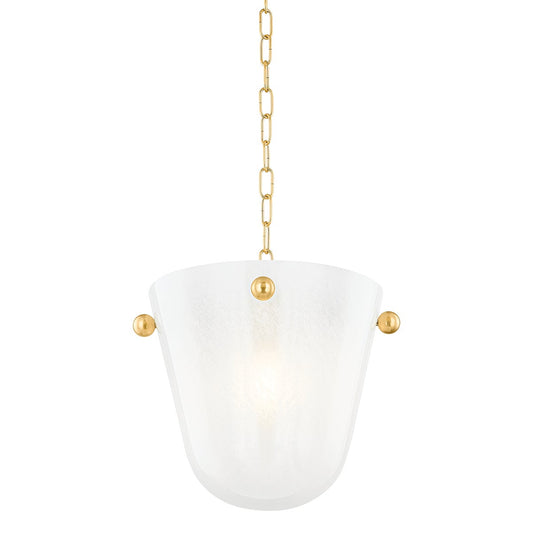 Mitzi by Hudson Valley Lighting Rima Pendant in Aged Brass
