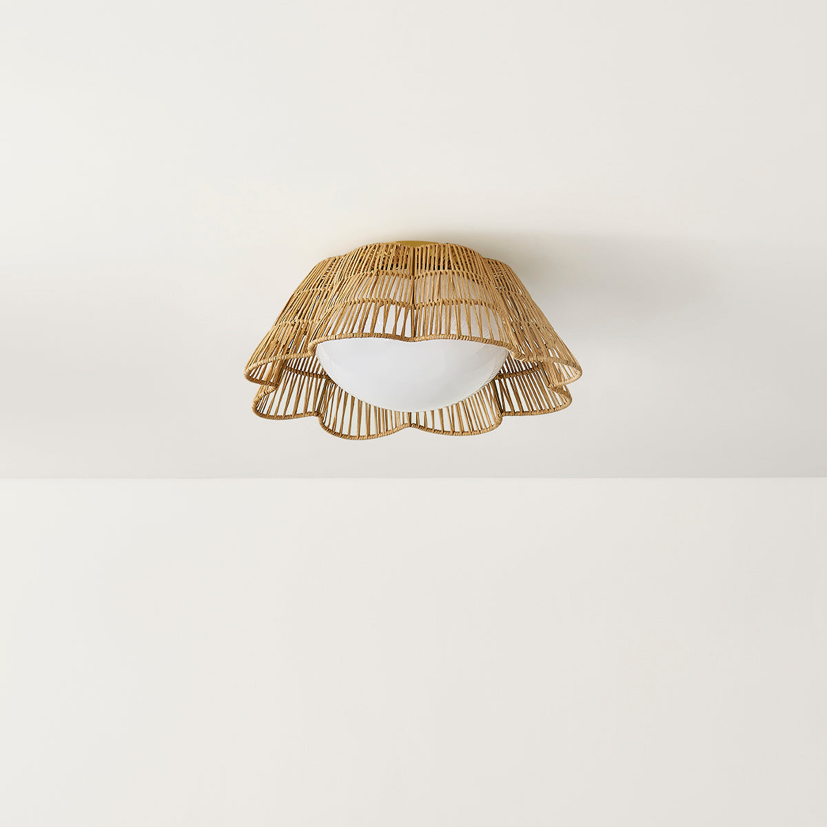 Mitzi by Hudson Valley Lighting Rosa Flush Mount in Aged Brass, detail view 2