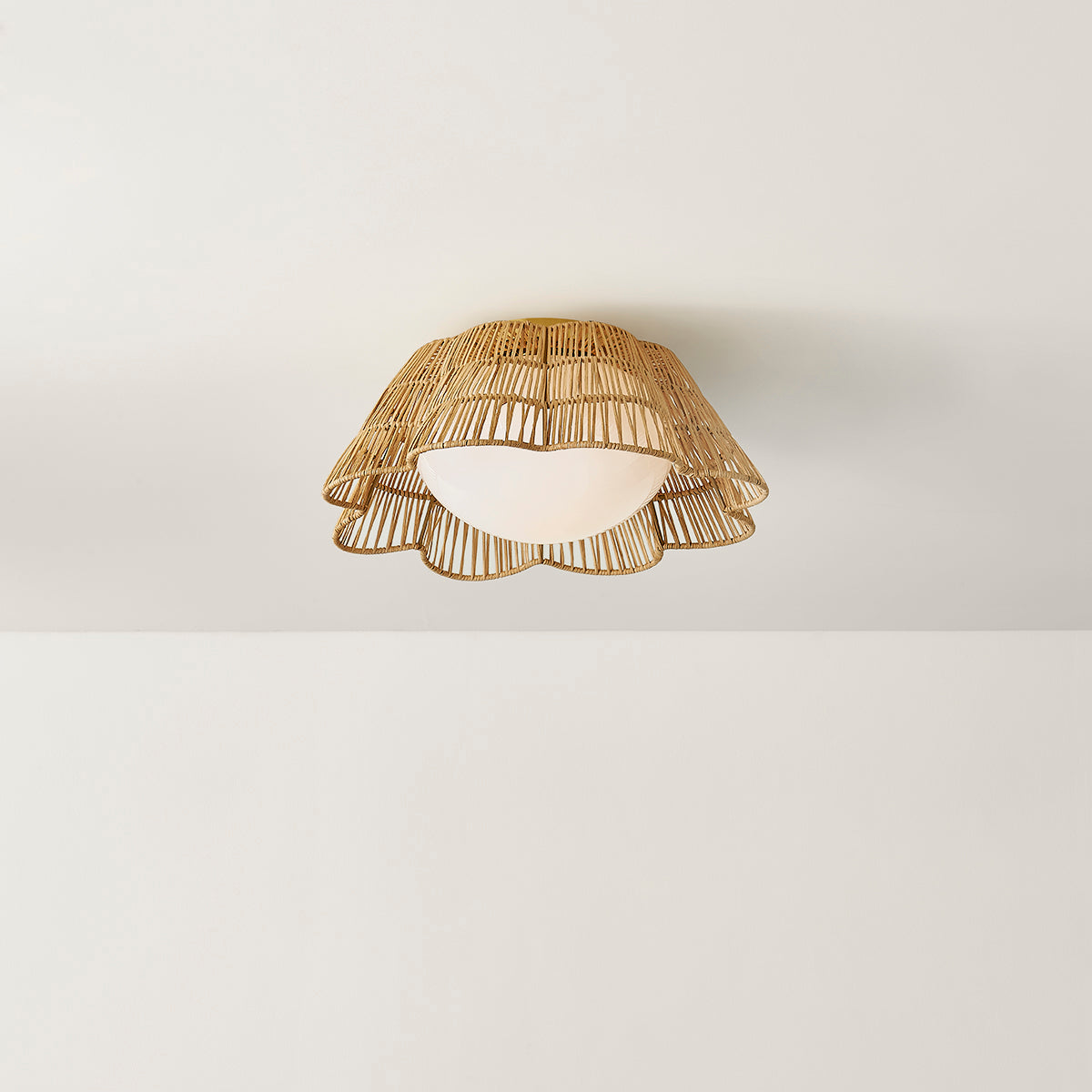 Mitzi by Hudson Valley Lighting Rosa Flush Mount in Aged Brass, detail view 4