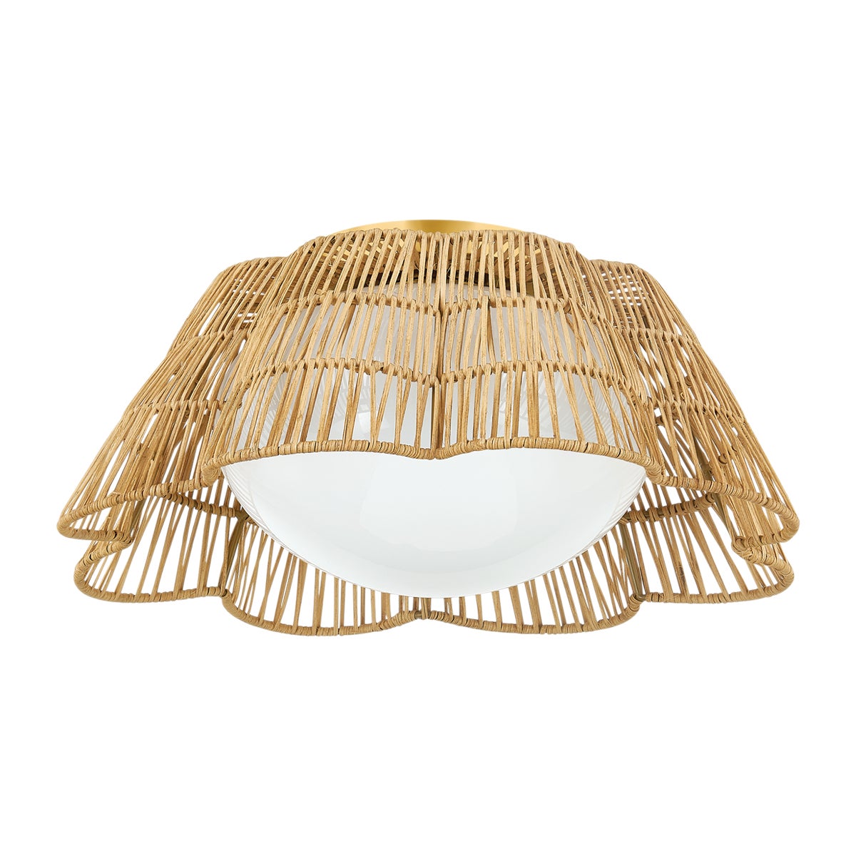 Mitzi by Hudson Valley Lighting Rosa Flush Mount in Aged Brass
