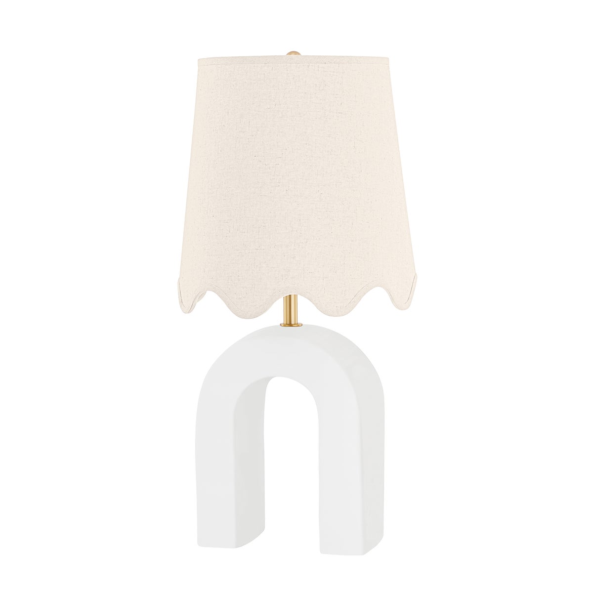 Mitzi by Hudson Valley Lighting Roshani Table Lamp in Aged Brass / Ceramic Raw Matte White