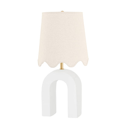 Mitzi by Hudson Valley Lighting Roshani Table Lamp in Aged Brass / Ceramic Raw Matte White