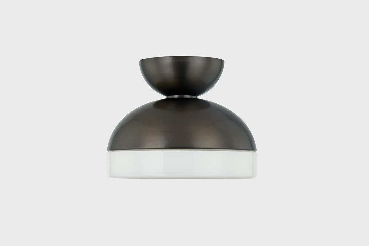 Mitzi by Hudson Valley Lighting Rue Flush Mount in True Bronze, detail view 1