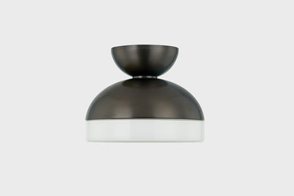 Mitzi by Hudson Valley Lighting Rue Flush Mount in True Bronze, detail view 1