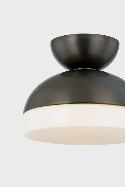 Mitzi by Hudson Valley Lighting Rue Flush Mount in True Bronze, detail view 3