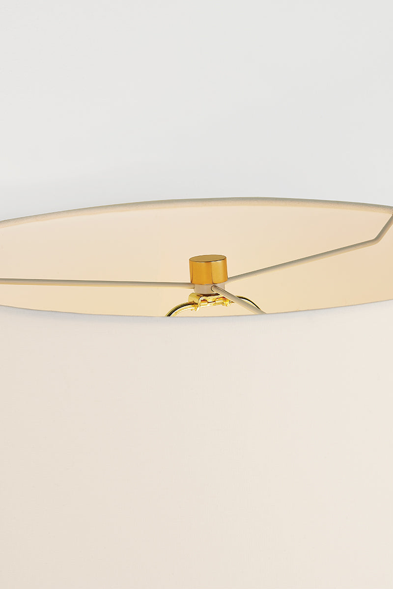 Mitzi by Hudson Valley Lighting Russo Table Lamp in Aged Brass / Ceramic Washed Cobalt, detail view 6