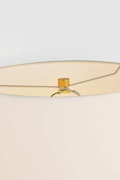 Mitzi by Hudson Valley Lighting Russo Table Lamp in Aged Brass / Ceramic Washed Cobalt, detail view 6