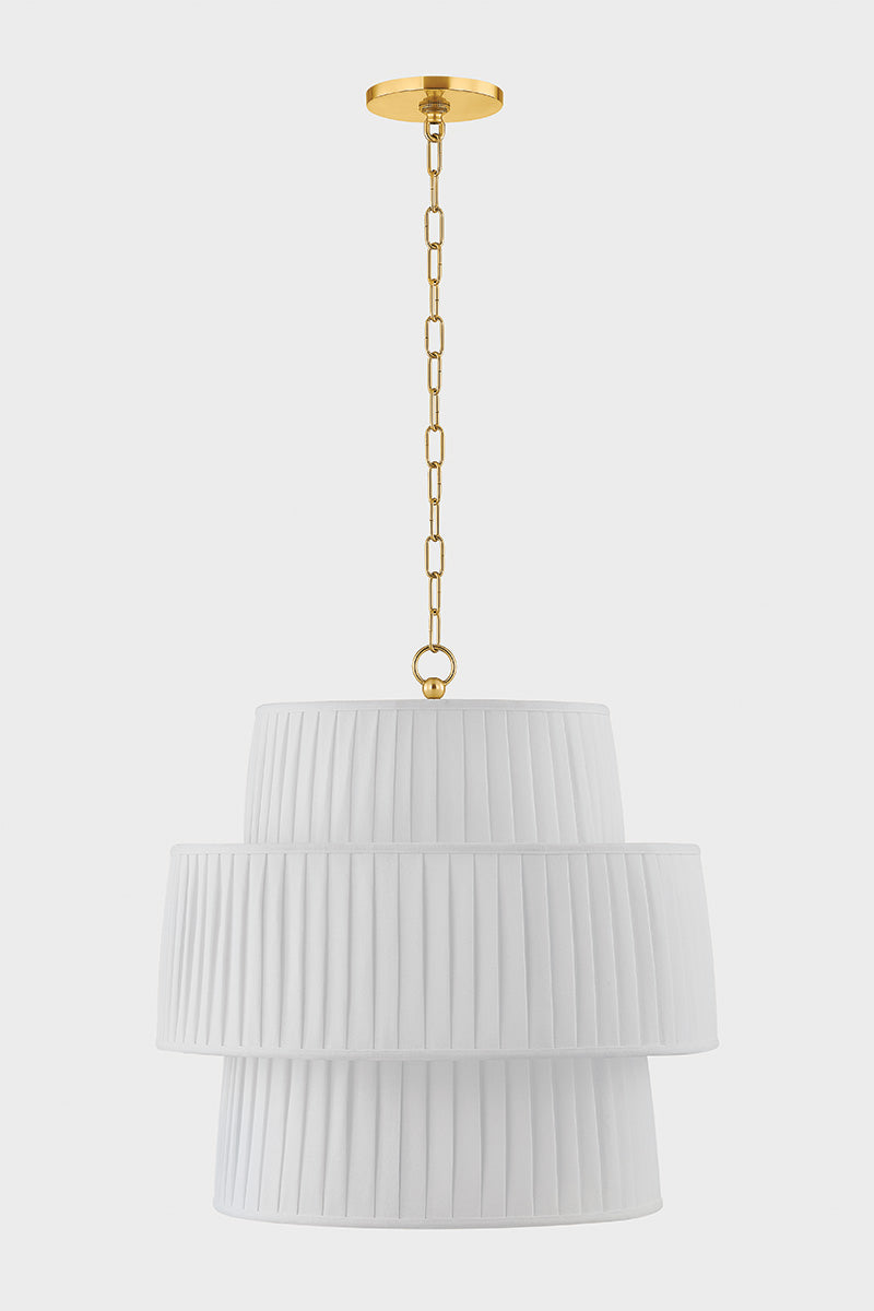 Mitzi by Hudson Valley Lighting Rya Pendant in Aged Brass, detail view 1