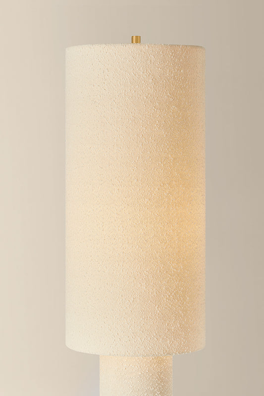 Mitzi by Hudson Valley Lighting Sam Floor Lamp in Aged Brass, detail view 1