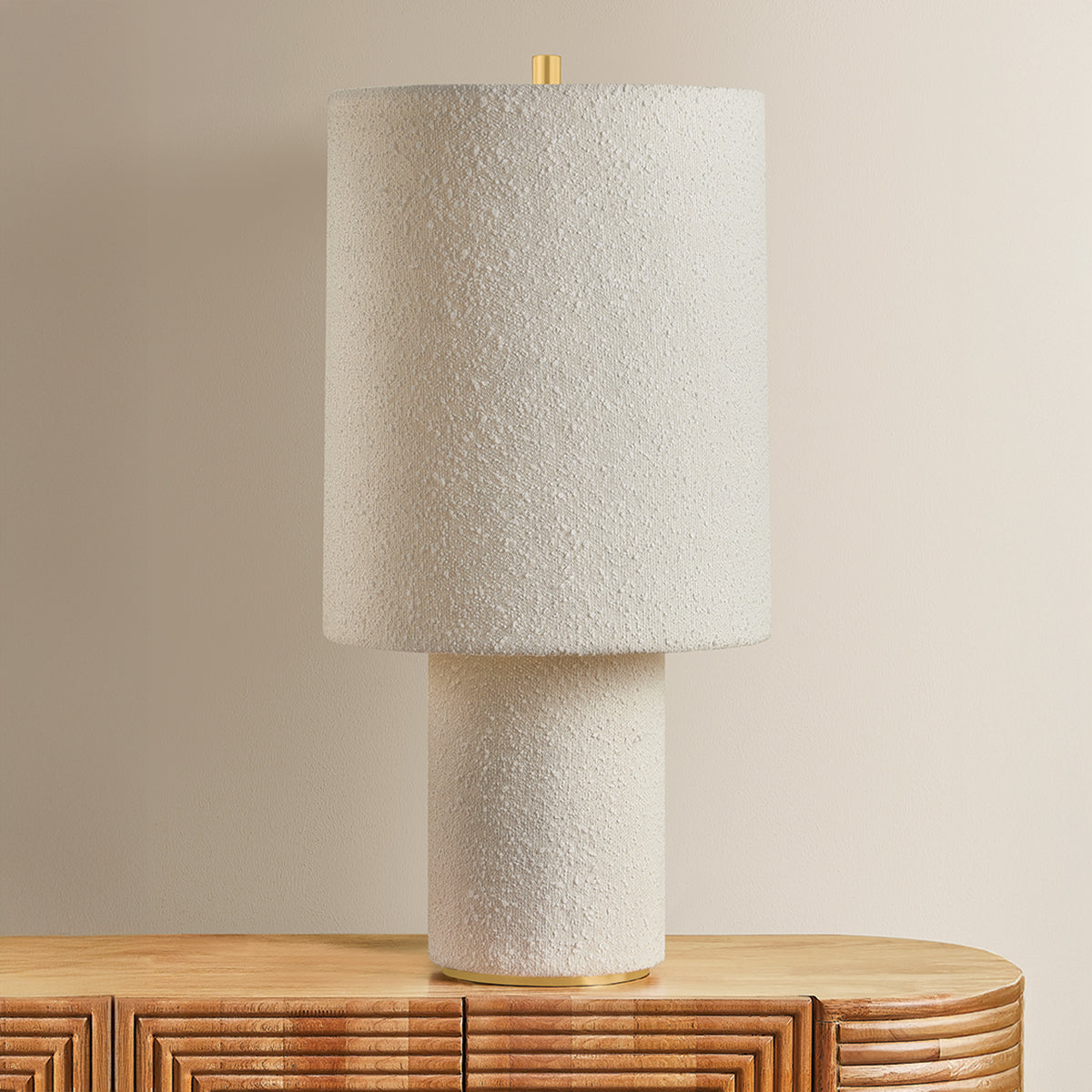 Mitzi by Hudson Valley Lighting Sam Table Lamp in Aged Brass, detail view 2