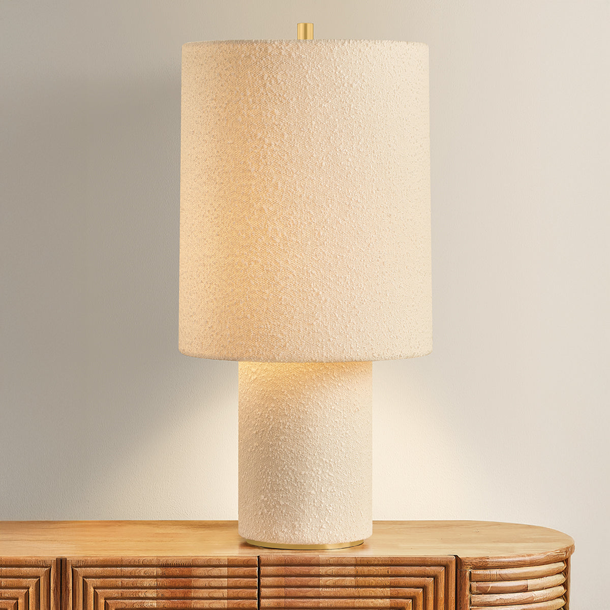 Mitzi by Hudson Valley Lighting Sam Table Lamp in Aged Brass, detail view 4
