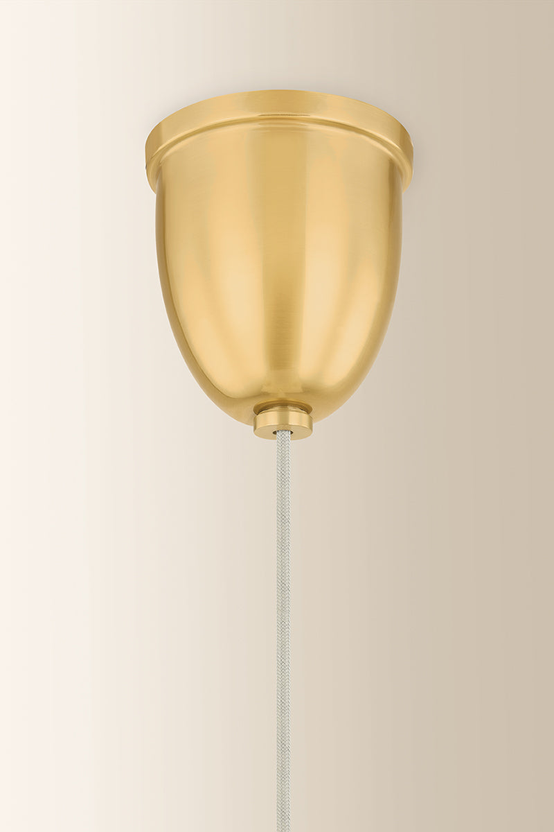 Mitzi by Hudson Valley Lighting Samantha Chandelier in Aged Brass, detail view 1