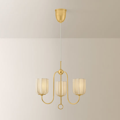 Mitzi by Hudson Valley Lighting Samantha Chandelier in Aged Brass, detail view 2