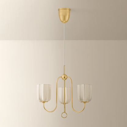 Mitzi by Hudson Valley Lighting Samantha Chandelier in Aged Brass, detail view 4