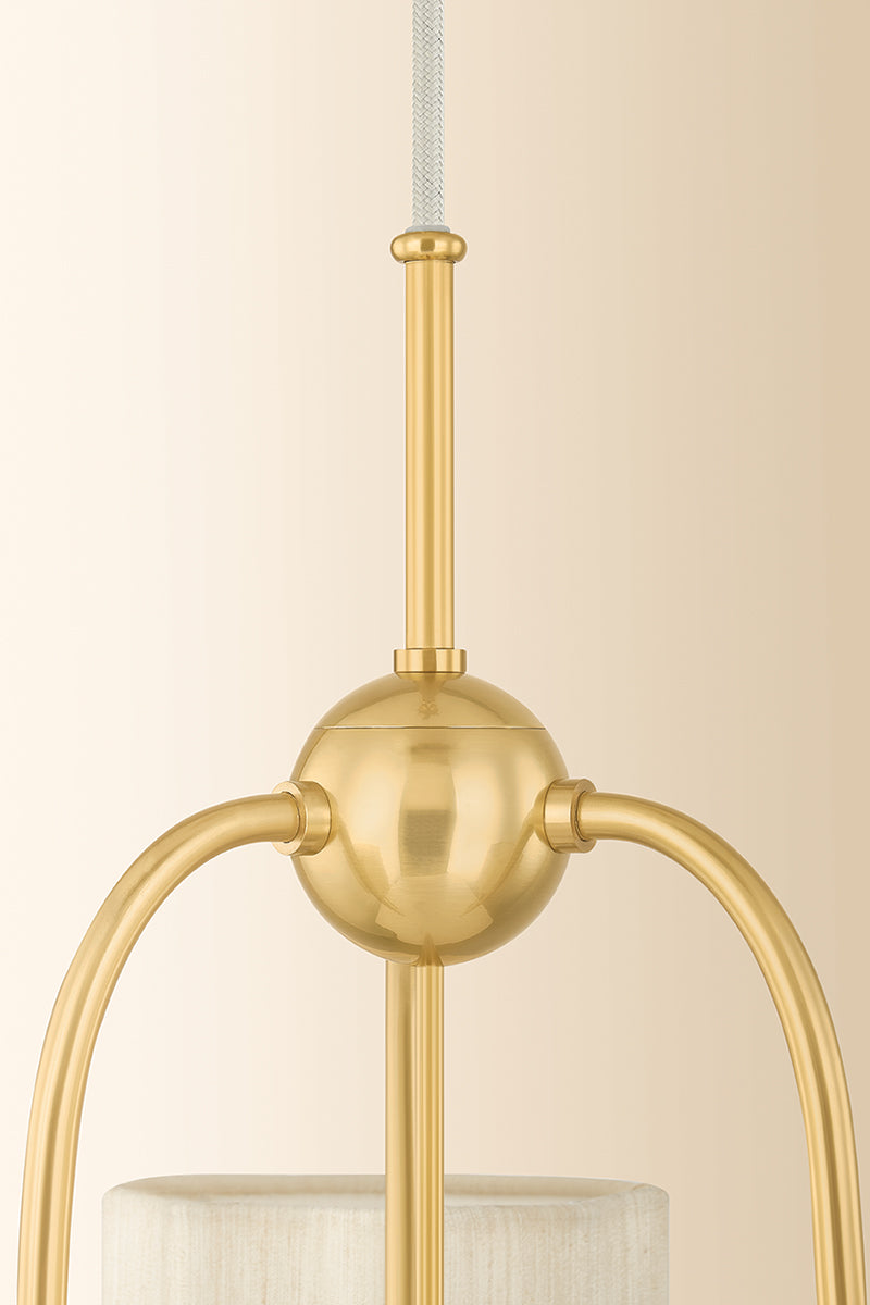 Mitzi by Hudson Valley Lighting Samantha Chandelier in Aged Brass, detail view 5