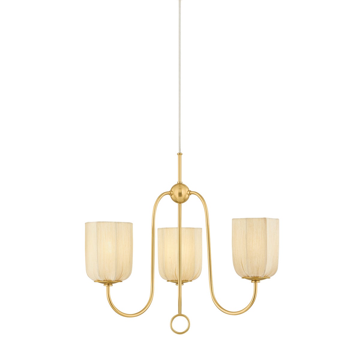 Mitzi by Hudson Valley Lighting Samantha Chandelier in Aged Brass
