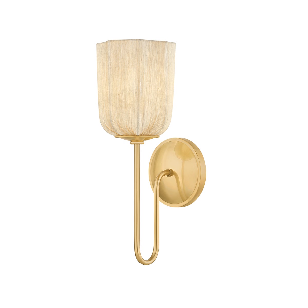 Mitzi by Hudson Valley Lighting Samantha Wall Sconce in Aged Brass