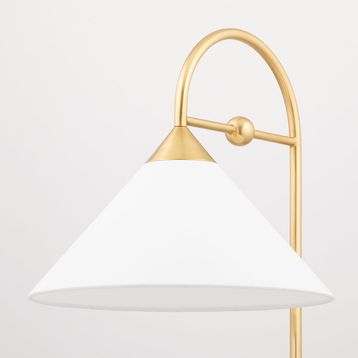 Mitzi by Hudson Valley Lighting Sang Floor Lamp in Aged Brass, detail view 1