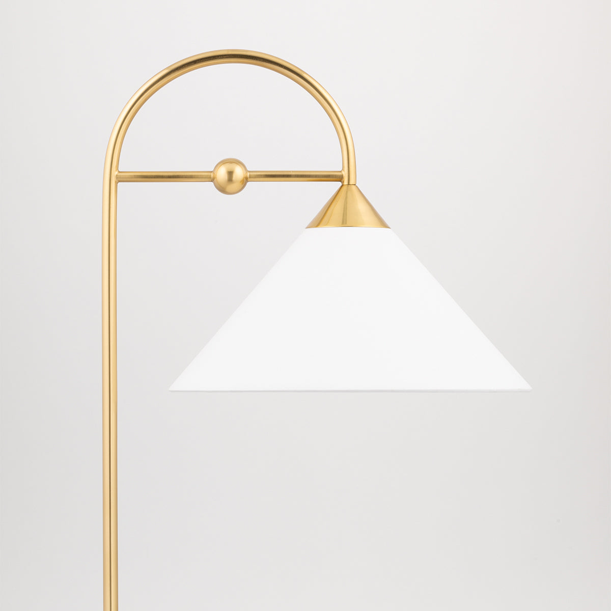 Mitzi by Hudson Valley Lighting Sang Floor Lamp in Aged Brass, detail view 2