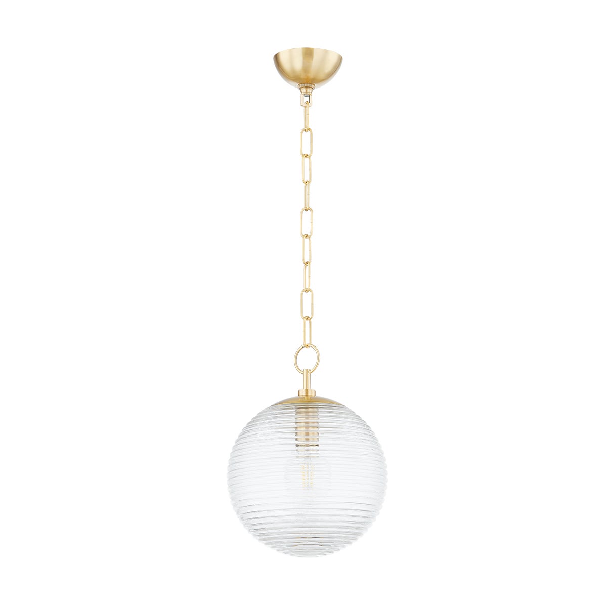 Mitzi by Hudson Valley Lighting Sara Small Pendant in Aged Brass