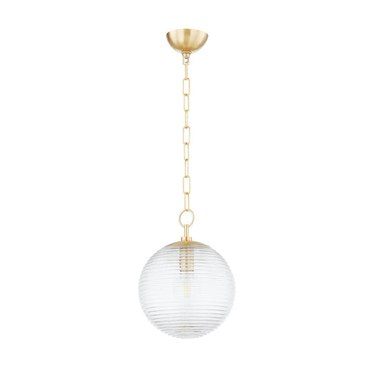 Mitzi by Hudson Valley Lighting Sara Small Pendant in Aged Brass