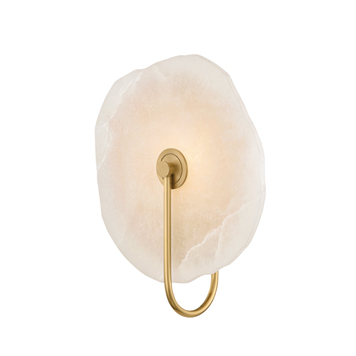 Mitzi by Hudson Valley Lighting Sariah Wall Sconce in Aged Brass / Alabaster