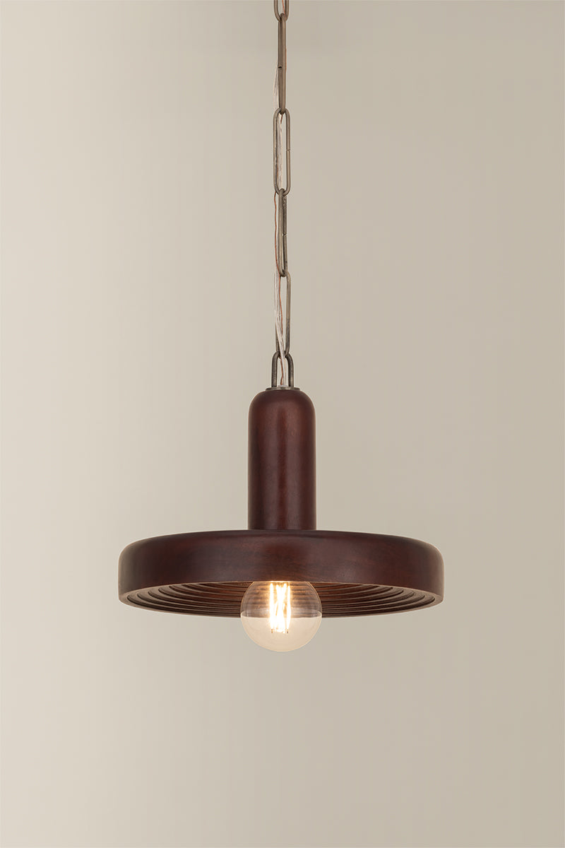 Mitzi by Hudson Valley Lighting Scheana Pendant in Aged Brass, detail view 1