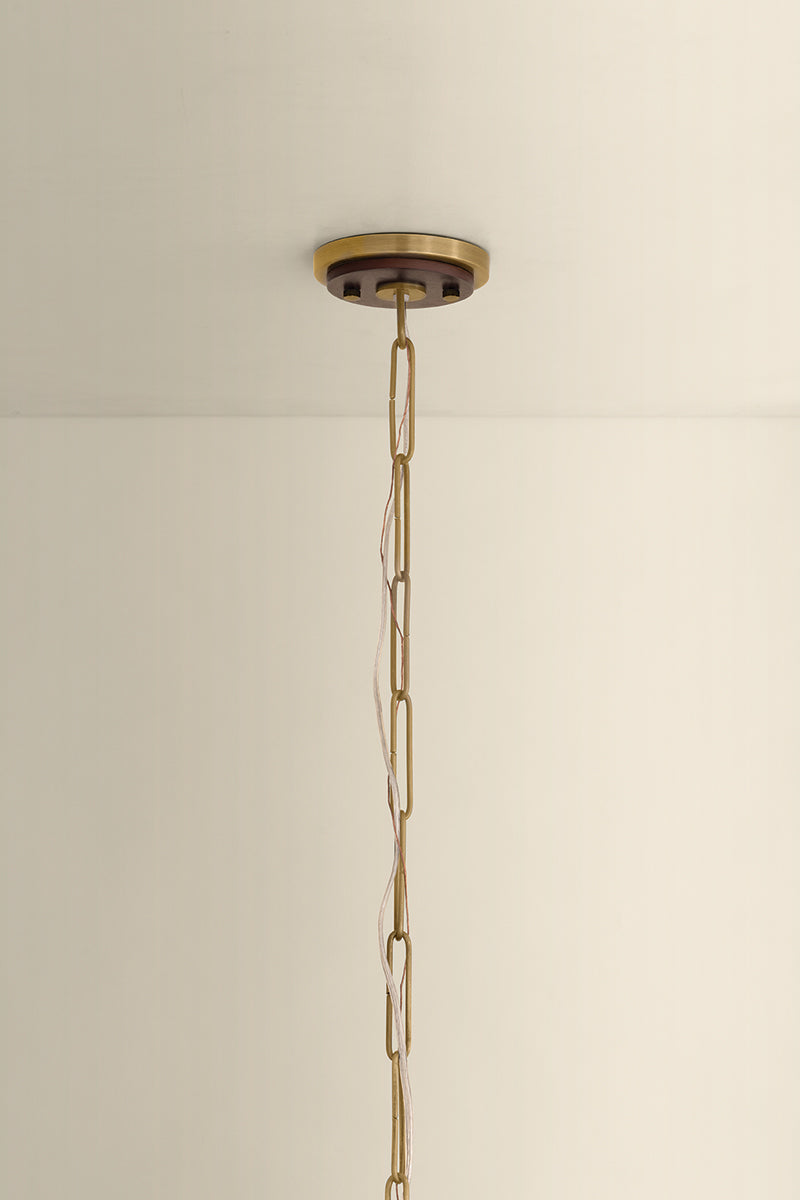 Mitzi by Hudson Valley Lighting Scheana Pendant in Aged Brass, detail view 10