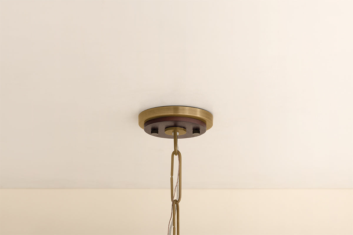 Mitzi by Hudson Valley Lighting Scheana Pendant in Aged Brass, detail view 11