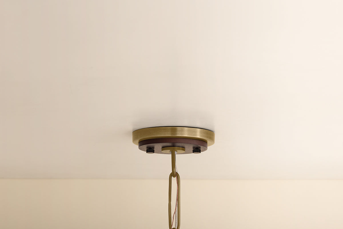 Mitzi by Hudson Valley Lighting Scheana Pendant in Aged Brass, detail view 12