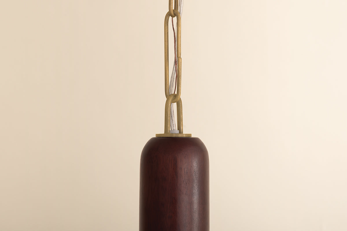 Mitzi by Hudson Valley Lighting Scheana Pendant in Aged Brass, detail view 13