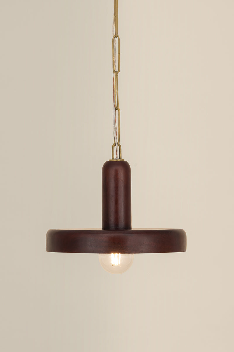 Mitzi by Hudson Valley Lighting Scheana Pendant in Aged Brass, detail view 2